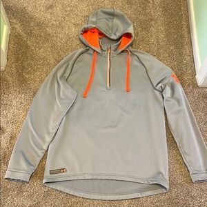 Under Armour Gray Hoodie with Orange Accents